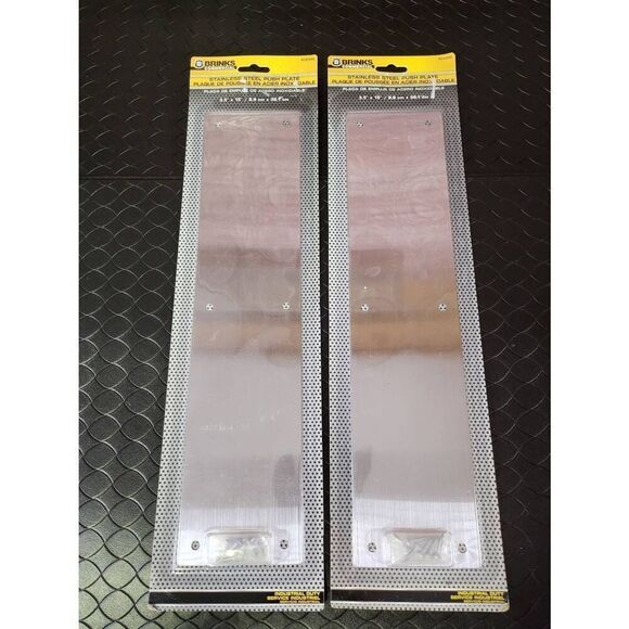 2-Brinks Commercial Stainless Steel Push Plate #B5 - Picture 2 of 5